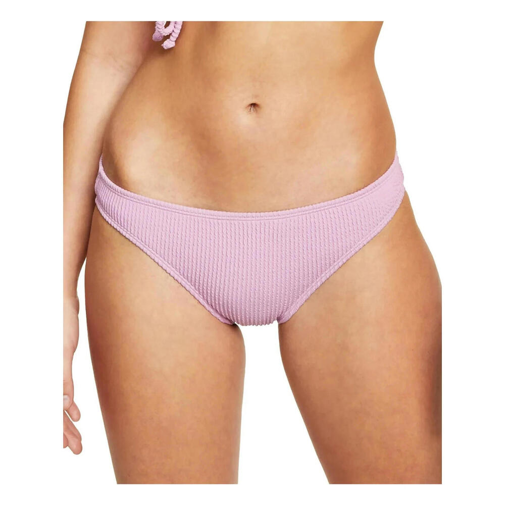 Salt + Cove Juniors Sandy Rib Dusty Lilac Textured Hipster Bikini Bottoms Size L
